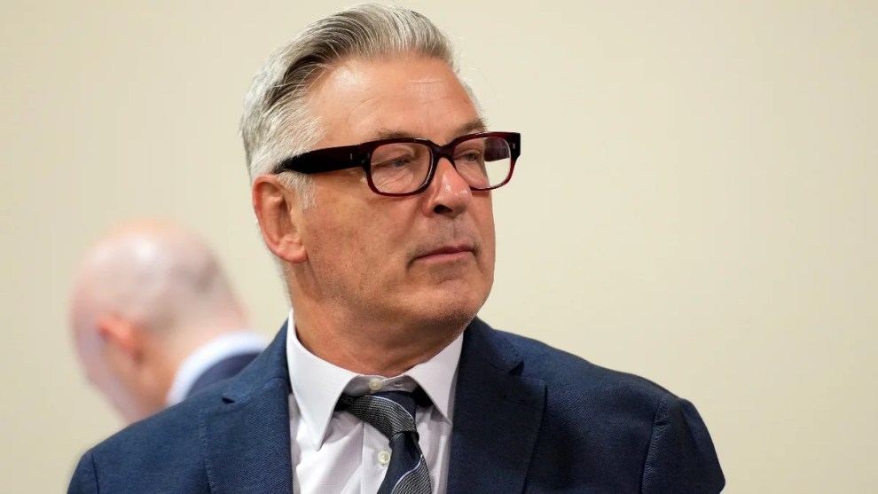 Alec Baldwin attends his manslaughter trial at First Judicial District Courthouse on July 11, 2024 in Santa Fe, New Mexico