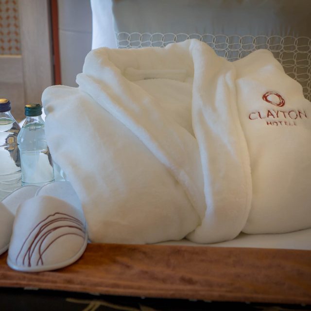 bathrobe and slippers clayton hotels branded